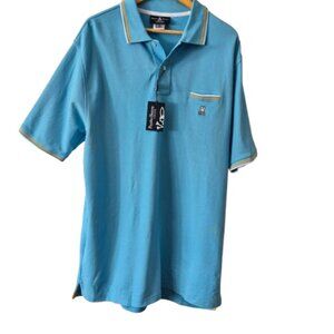 NWT Psycho Bunny Pima Cotton Blue Polo Shirt Size 9